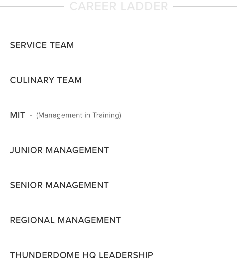 Career ladder graph